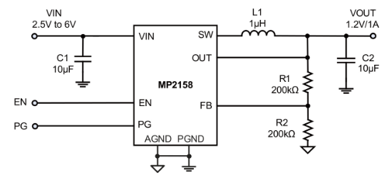 MPS(芯源)的MP2158GQH-Z系统框图