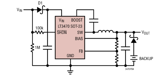 ADI(亚德诺)的LT3470ETS8#TRMPBF系统框图