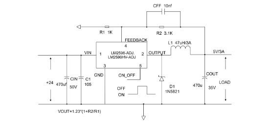 Slkor(萨科微)的LM2596S-5.0系统框图