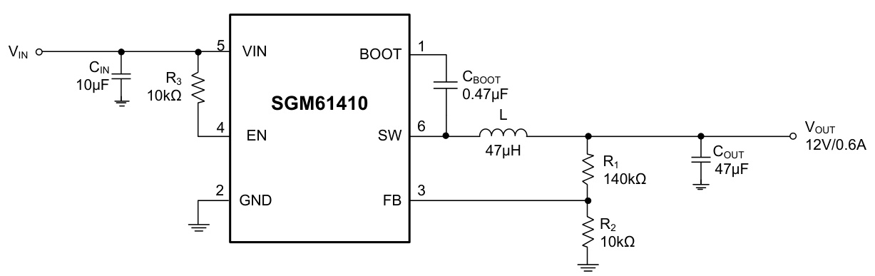 SGMICRO(圣邦微)的SGM61410XN6G/TR系统框图