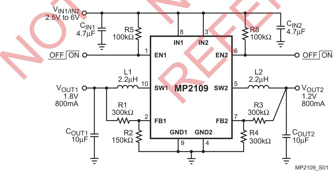 MPS(芯源)的MP2109DQ-LF-Z系统框图