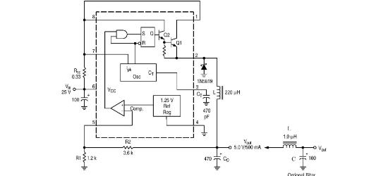 Silicore(芯谷)的MC34063A(F)系统框图
