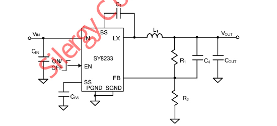 Silergy(矽力杰)的SY8233FCC系统框图