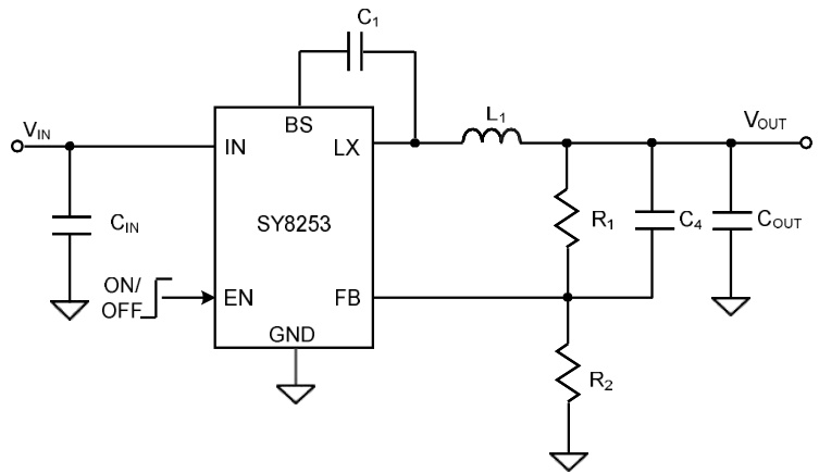 Silergy(矽力杰)的SY8253ADC系统框图