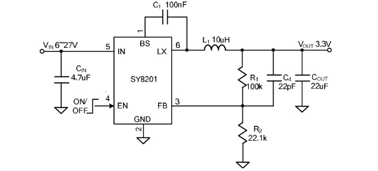 Silergy(矽力杰)的SY8201ABC系统框图