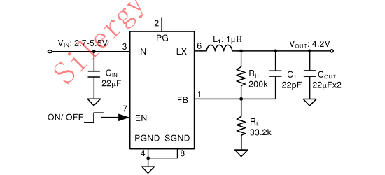 Silergy(矽力杰)的SY8003C1DFC系统框图