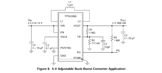 TI(德州仪器)的TPS63060DSCR系统框图