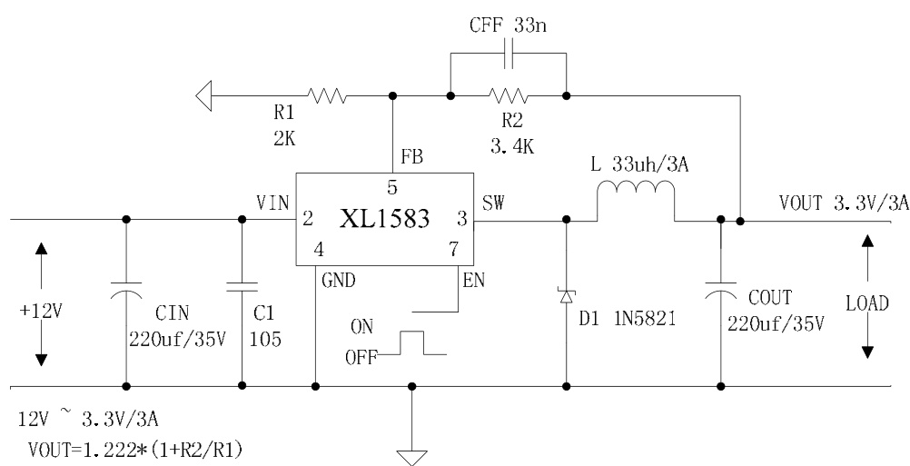 XLSEMI(芯龙)的XL1583E1系统框图