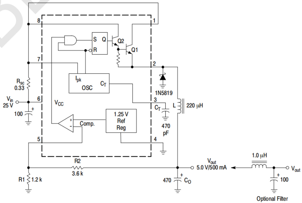 XBLW(芯伯乐)的MC34063AN(XBLW)系统框图
