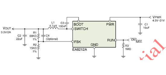everanalog(申风)的EA8212AT6R系统框图
