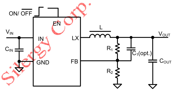 Silergy(矽力杰)的SY8009AAAC系统框图