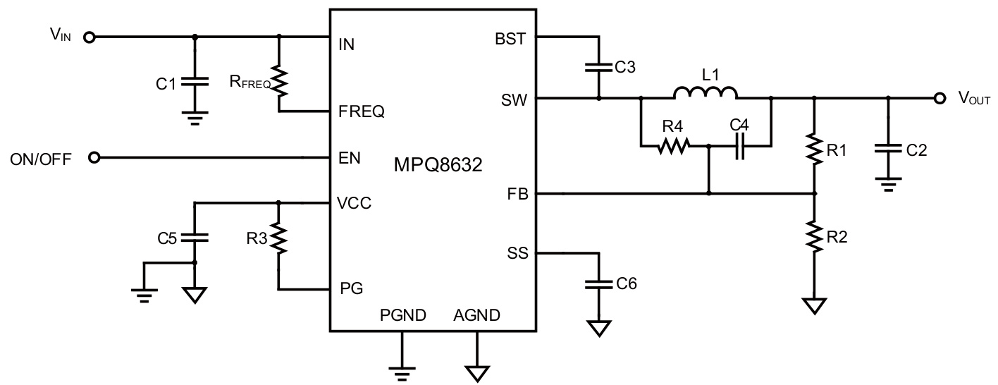 MPS(芯源)的MPQ8632GLE-8-Z系统框图
