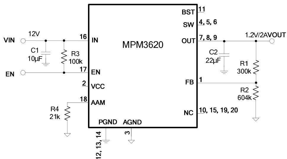 MPS(芯源)的MPM3620GQV-Z系统框图