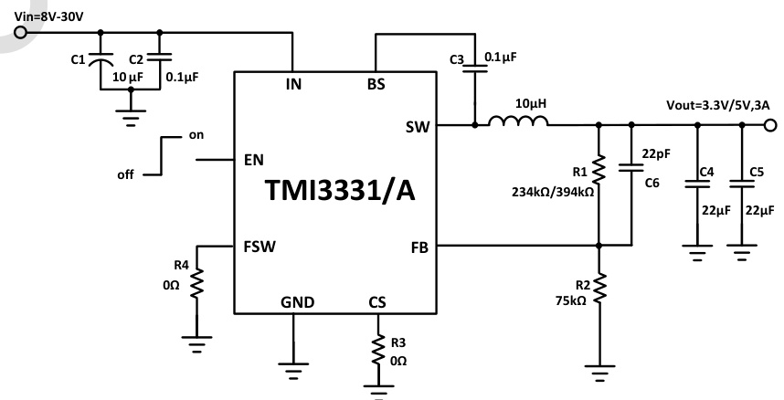 TMI(拓尔微)的TMI3331系统框图