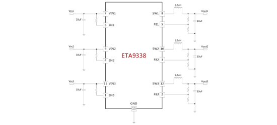 ETA(钰泰)的ETA9338D3M系统框图