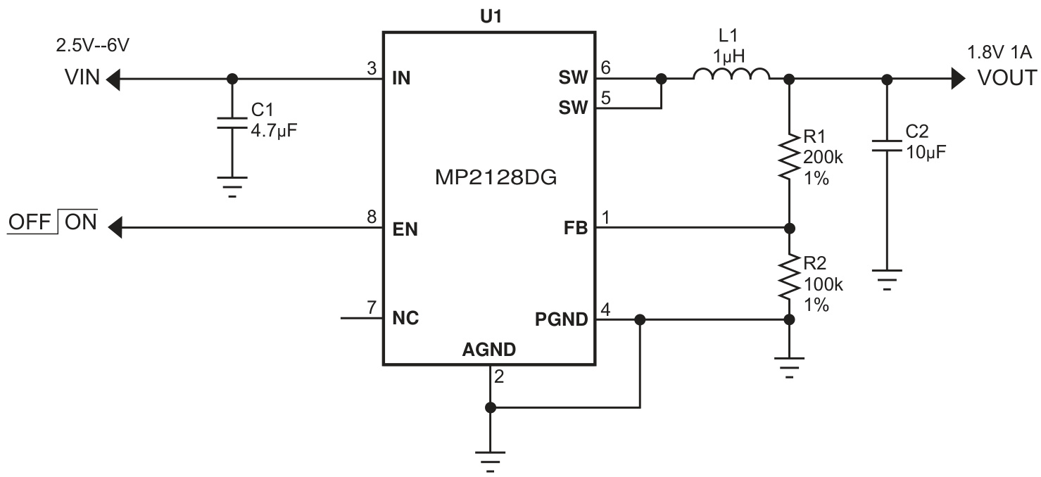 MPS(芯源)的MP2128DG-LF-Z系统框图