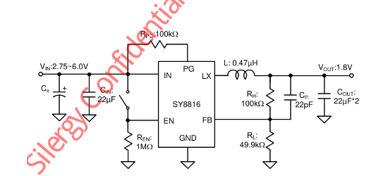 Silergy(矽力杰)的SY8816DFC系统框图