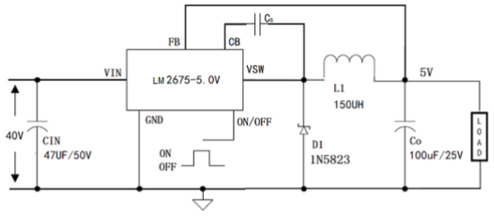 UMW(友台半导体)的LM2675M-5.0(UMW)系统框图