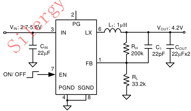 Silergy(矽力杰)的SY8003C1DFC系统框图