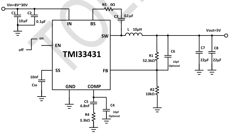 TMI(拓尔微)的TMI33431系统框图