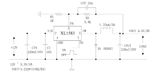 XLSEMI(芯龙)的XL1583E1系统框图