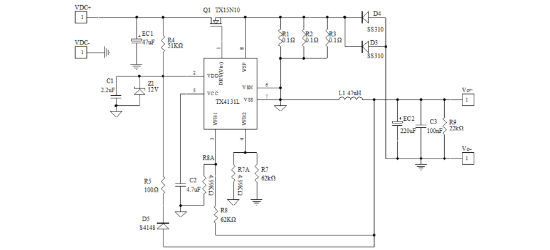 XDS(芯鼎盛)的TX4131L系统框图