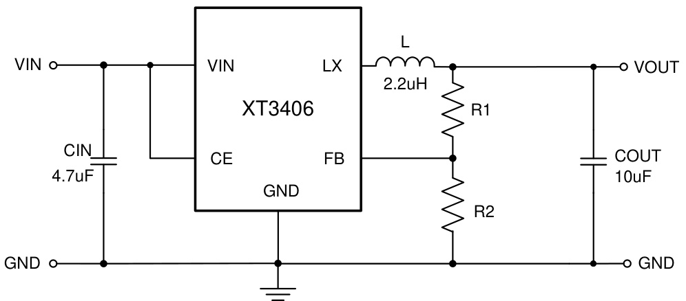 natlinear(南麟)的XT3406AFMR-G系统框图