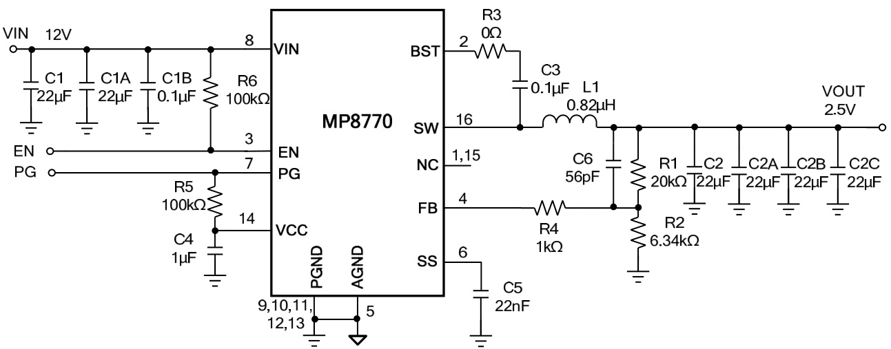 MPS(芯源)的MP8770GQ-Z系统框图