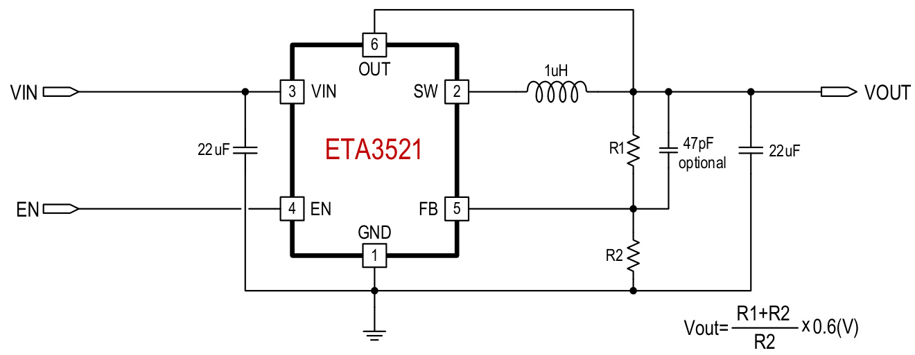 ETA(钰泰)的ETA3521FSG系统框图