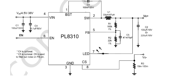 POWLICON(宝砾微)的PL8310系统框图