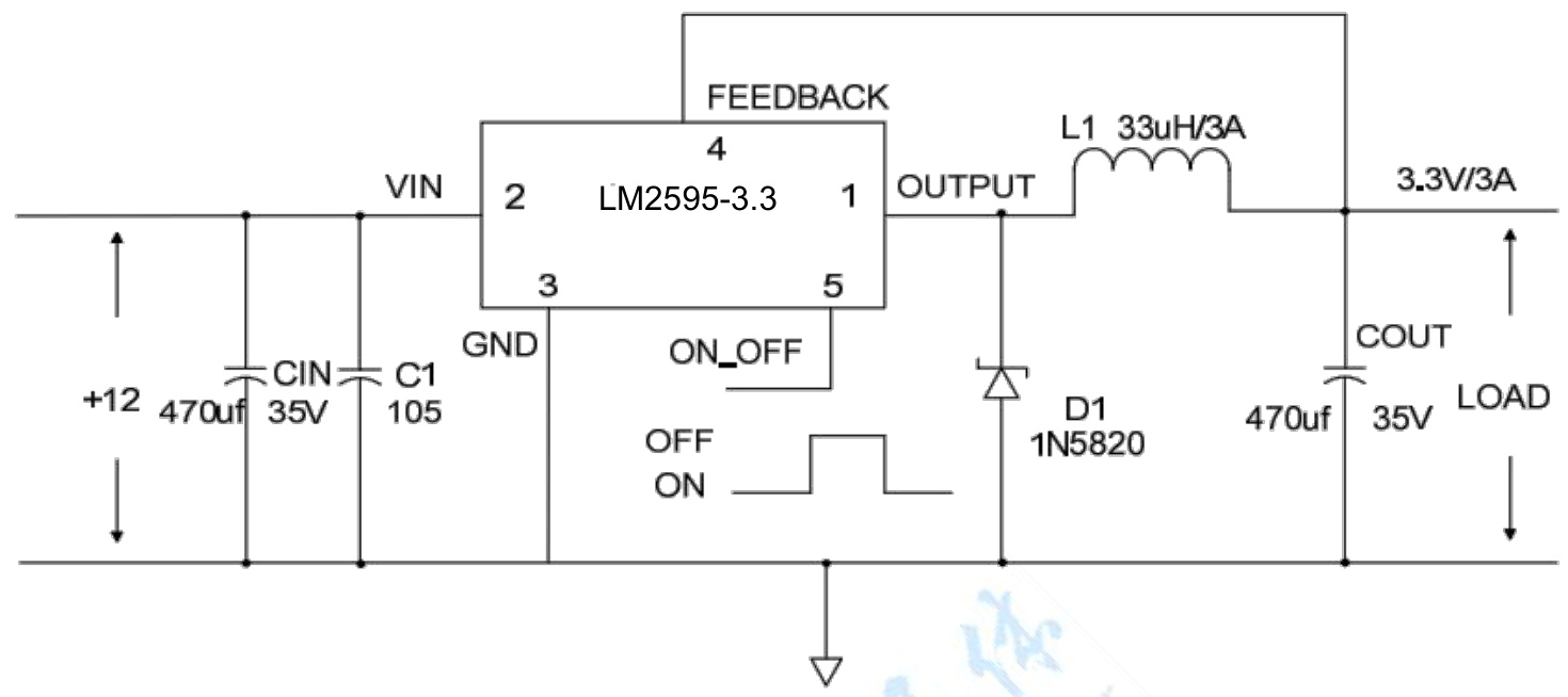HGC(深圳汉芯)的LM2595S-ADJRG系统框图