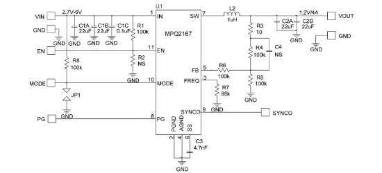 MPS(芯源)的MPQ2167GD-AEC1-Z系统框图