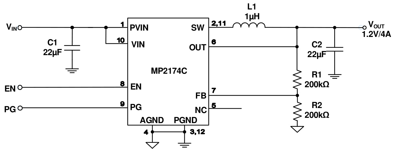 MPS(芯源)的MP2174CGG-Z系统框图