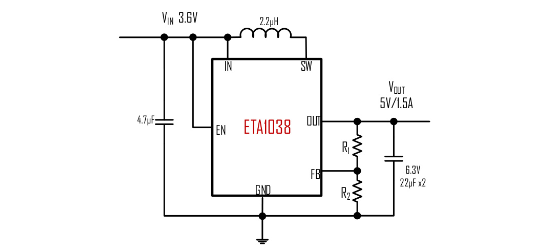 ETA(钰泰)的ETA1038S2G系统框图