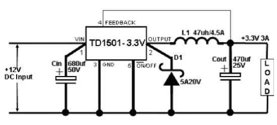 Techcode(泰德)的TD1501SADJ系统框图