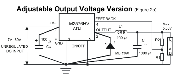 MSKSEMI(美森科)的LM2576S-ADJ-MS系统框图