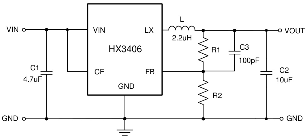HX(恒佳兴)的HX3406系统框图