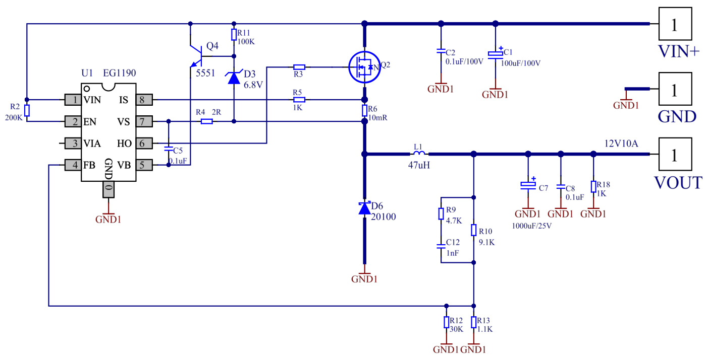 EG(屹晶微)的EG1190系统框图