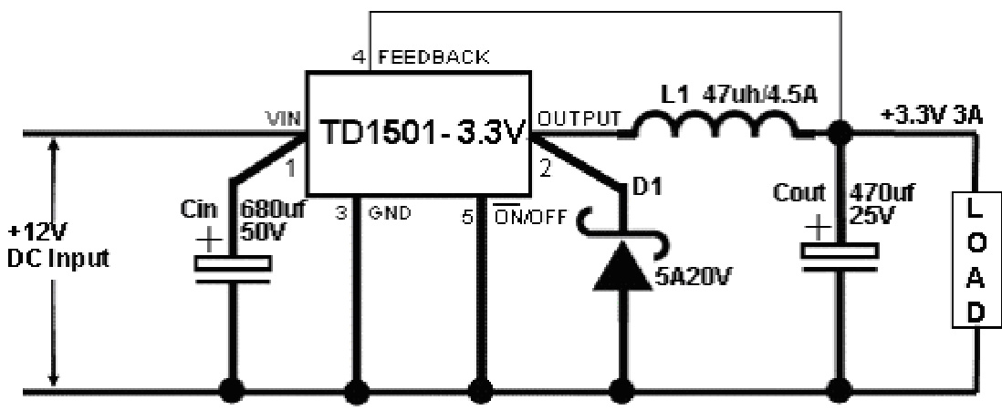 Techcode(泰德)的TD1501SADJ系统框图