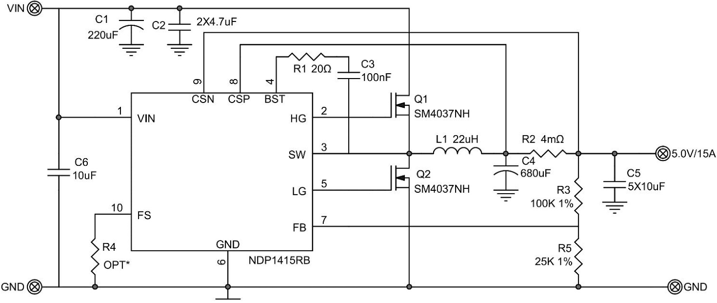 NDP(芯潭微)的NDP1415RB系统框图