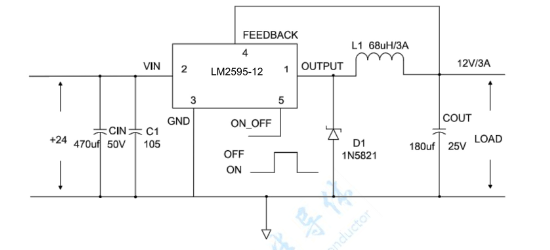 HGC(深圳汉芯)的LM2595T-12G系统框图