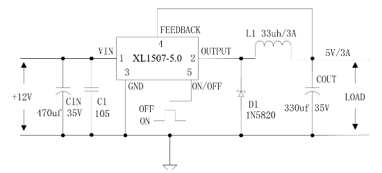 XLSEMI(芯龙)的XL1507-ADJE1系统框图