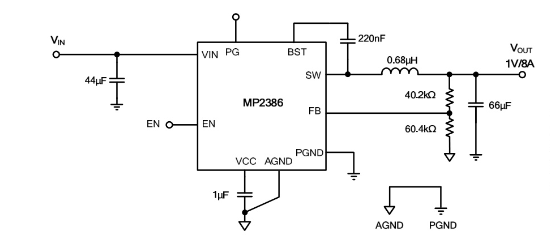 MPS(芯源)的MP2386GG-Z系统框图