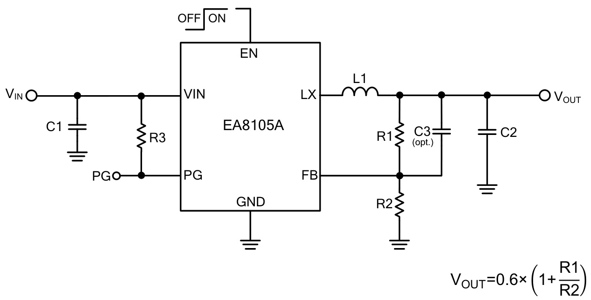 everanalog(申风)的EA8105AT5R系统框图