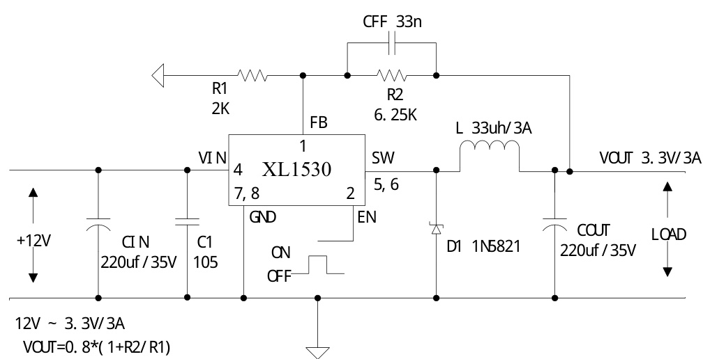 XLSEMI(芯龙)的XL1530E1系统框图