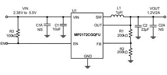 MPS(芯源)的MP2172CGQFU-Z系统框图