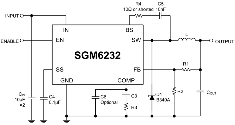 SGMICRO(圣邦微)的SGM6232YPS8G/TR系统框图