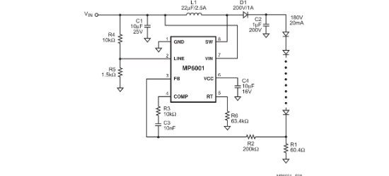 MPS(芯源)的MP6001DN-LF-Z系统框图