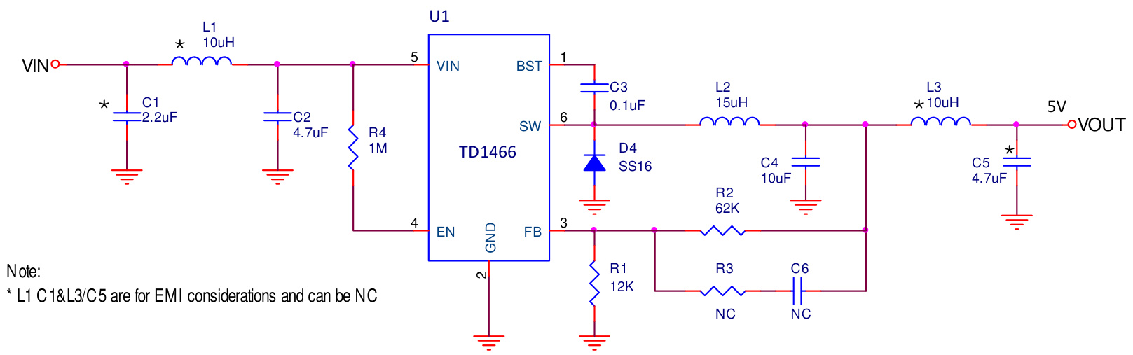 Techcode(泰德)的TD1466TR系统框图