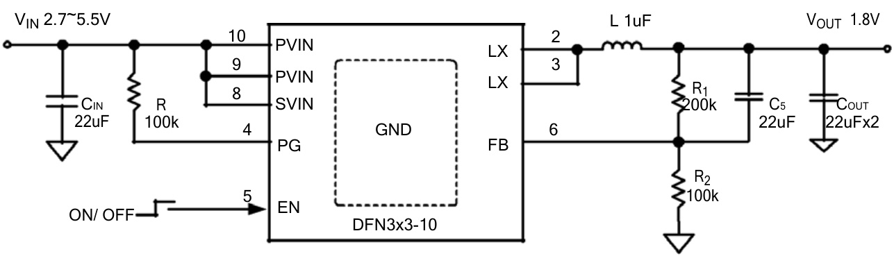 Silergy(矽力杰)的SY8063DBC系统框图